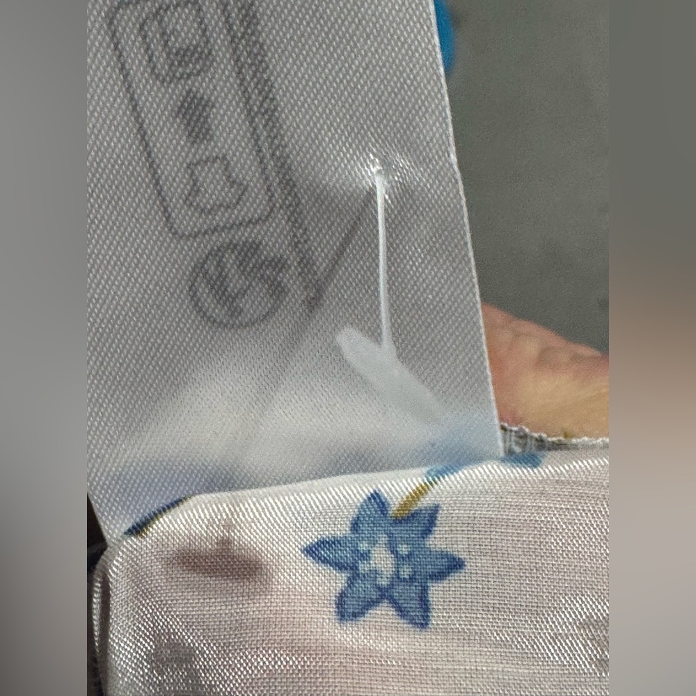 FARM Rio Blue & White Floral Embroidered Peasant Blouse - Picture 11 of 12